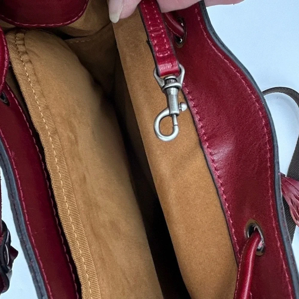 Patricia Nash Jovanna Renaissance Coin Leather Backpack Oxblood NWT Artisan